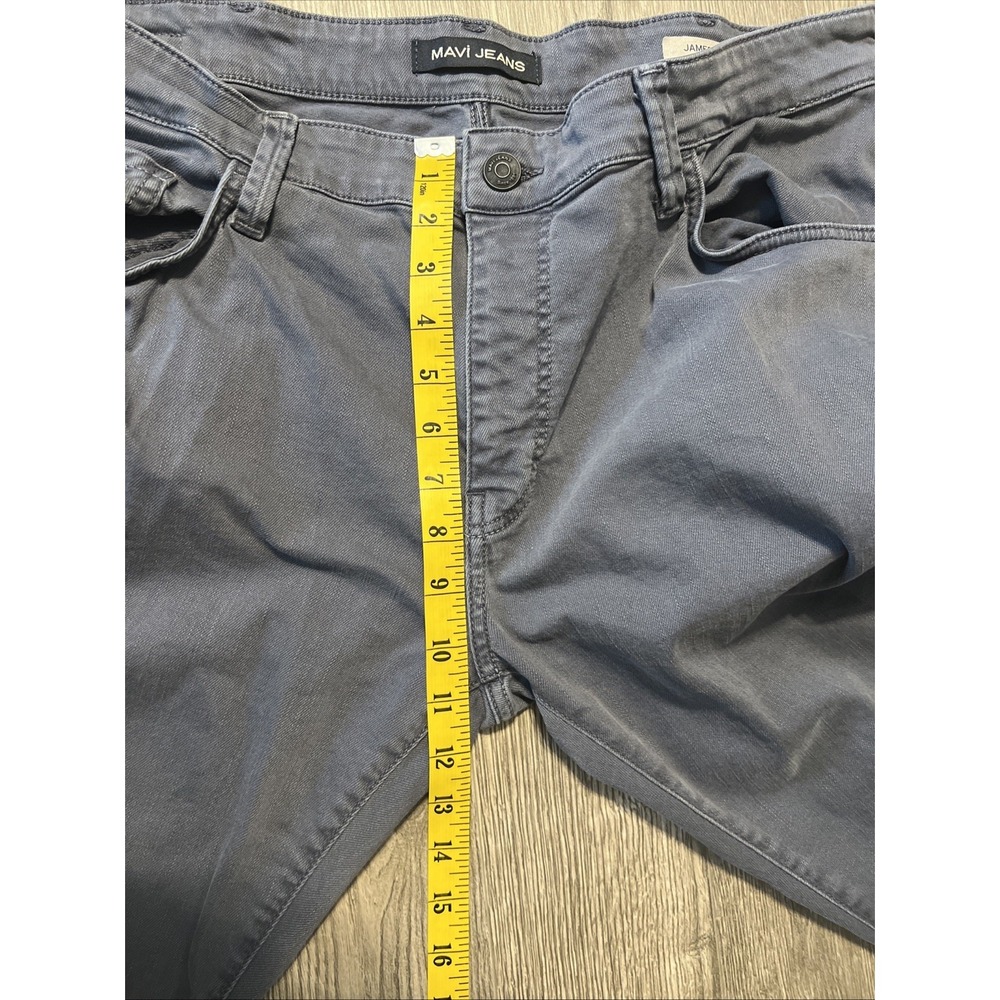 Mavi James‎ Skinny Leg Dark Blue/Gray Stretch Men's Denim Jean Pants Size 38x32 - Picture 8 of 11